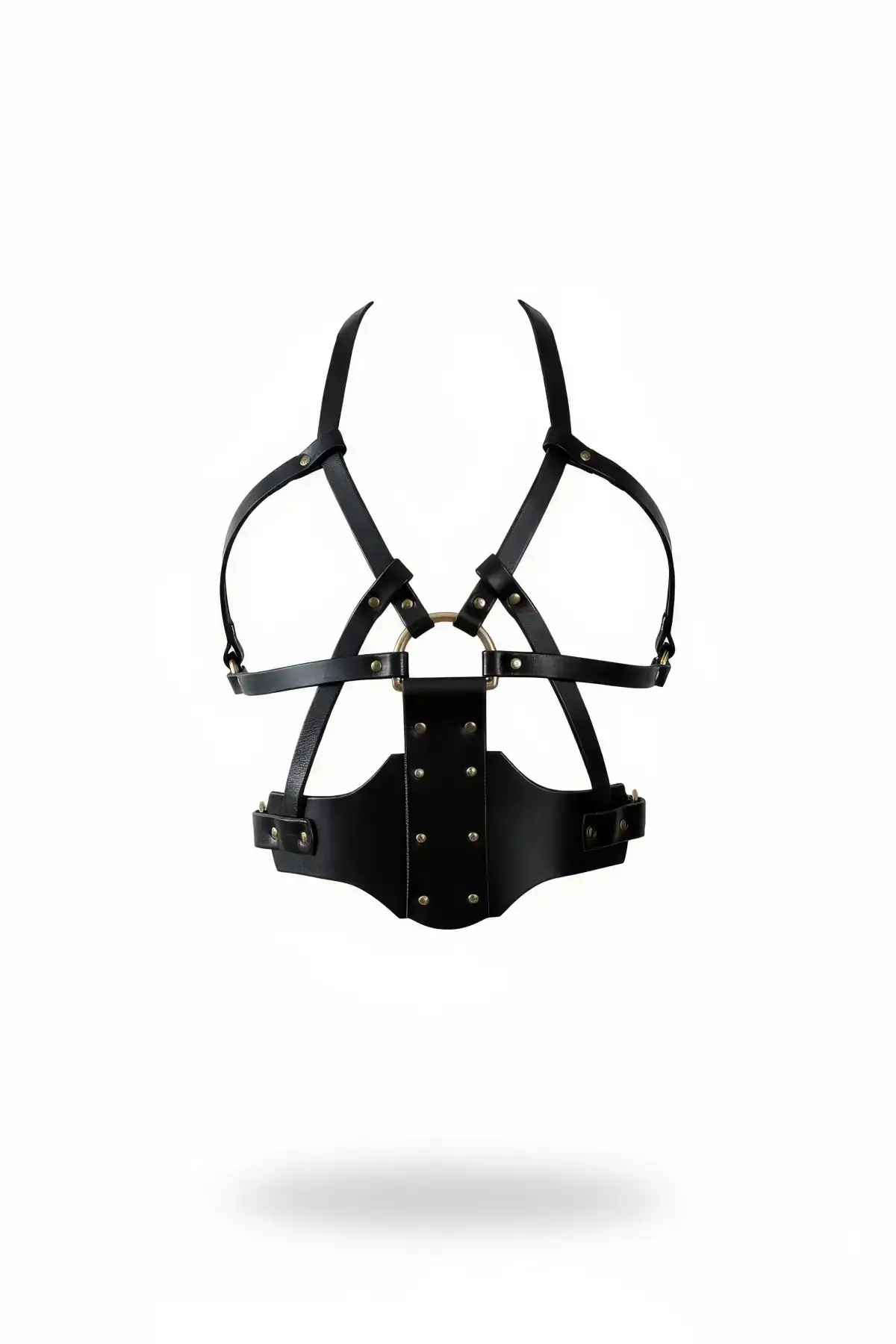 Black Women's Leather Belt with Studs Body Accessory - SH1146
