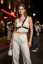 Black Women's Belt with Metal Ring Detail Body Accessory - SH1183 - Image 2