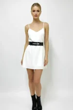 Black Women's Belt with Double Buckle, Thick Waist Accessory - SH1203 - Image 2