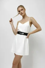 Black Women's Belt with Double Buckle, Thick Waist Accessory - SH1203 - Image 7