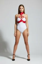 Red Women's Belt Faux Leather Body Corset Accessory - SH1237 - Image 3