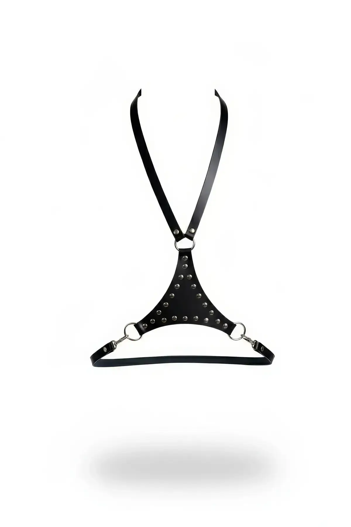Black Women's Belt Studded Leather Body Accessory - SH1279