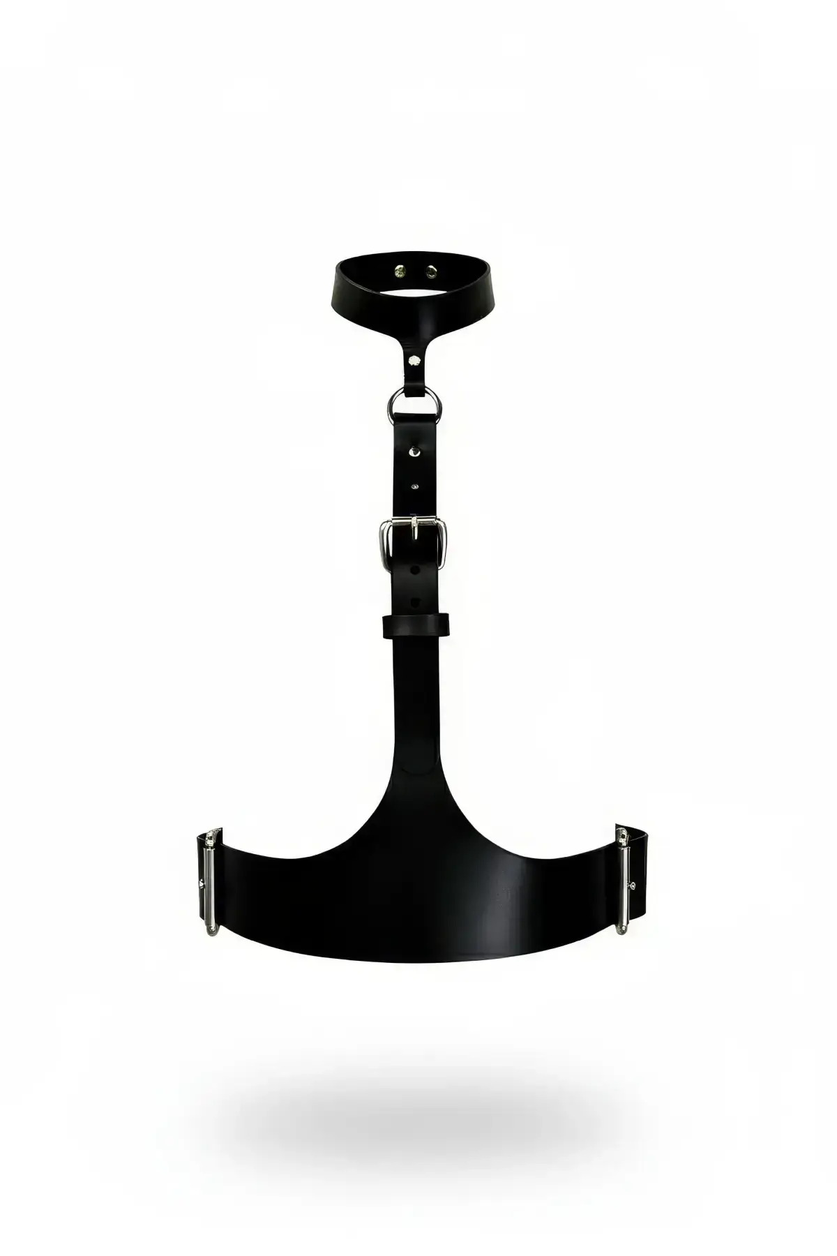 Black Women's Belt with Leather Neck Detail Body Accessory - SH1297