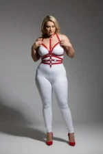Plus Size Red Women's Harness Set Full Body Adjustable Leather Accessory - SH24 - Image 4
