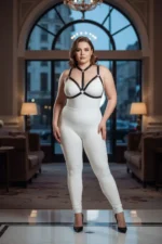 Plus Size Black Women's Elastic Harness Stylish Body Accessory - SH93 - Image 5