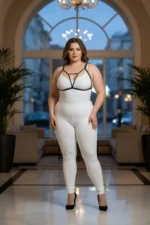 Plus Size Black Women's Elastic Harness Adjustable Fancy Accessory - SH104 - Image 5