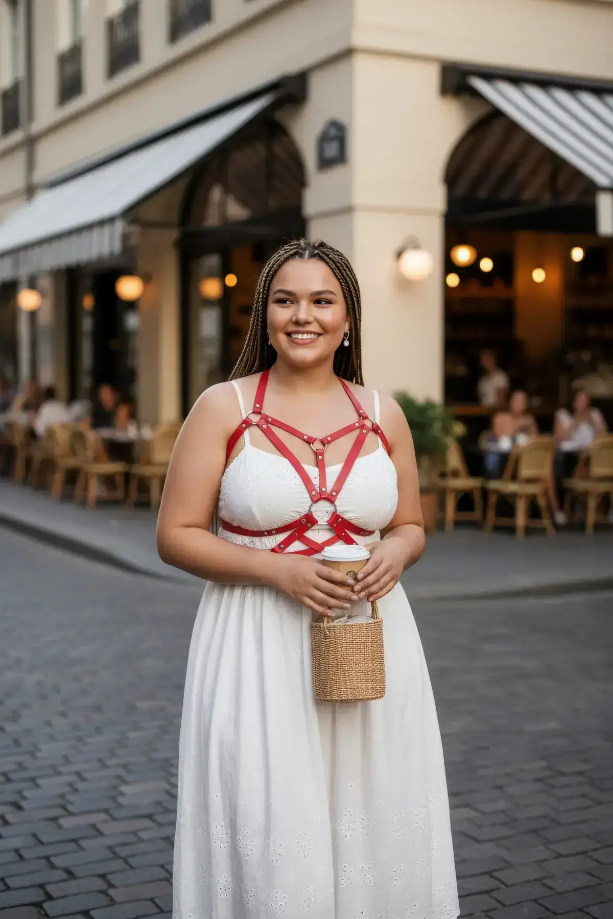 137546.webp Plus Size Red Women's Belt Harness Body Accessory Bold Outfit Complement - SH107 - Image 1