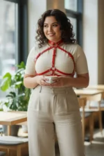 Plus Size Red Women's Leather Belt Harness Body Accessory - SH119 - Image 2