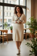 Plus Size Black Women's Leather Belt Harness with Minimal Ring Detail Outfit Accessory - SH131 - Image 2