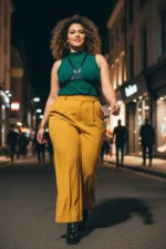 Plus Size Black Women's Leather Belt Harness with Minimal Ring Detail Outfit Accessory - SH131 - Image 4