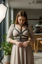 Plus Size Black Women's Belt, Bold Leather Belt - SH154 - Image 3