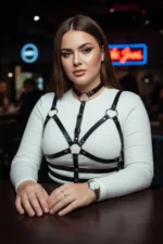 Plus Size Black Women's Belt, Bold Leather Belt - SH154 - Image 5