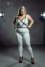 Plus Size Black Women's Harness Set Leather Crossbody Accessory - SH181 - Image 3