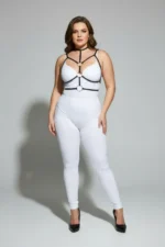 Plus Size Black Women's Harness with Ring and Neck Detail Elastic Accessory - SH184 - Image 4