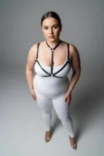 Plus Size Black Women's Harness Set Stylish Leather Chest Accessory - SH197 - Image 2