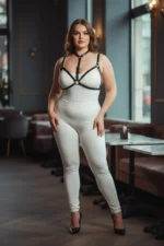 Plus Size Black Women's Harness Set Stylish Leather Chest Accessory - SH197 - Image 3