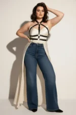 Plus Size Black Women's Adjustable Leather Harness Body Accessory - SH218 - Image 4