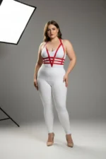 Plus Size Red Women's Harness Set Adjustable Leather Body Accessory - SH237 - Image 2