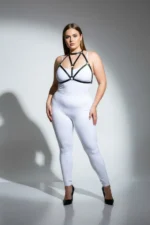 Plus Size Black Women's Leather Chest Harness Fantasy Accessory - SH244 - Image 4