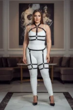 Plus Size Black Women's Garter Harness Set Adjustable Fantasy Accessory - SH272 - Image 4