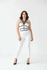 Plus Size Black Women's Harness Elastic Body Accessory - SH349