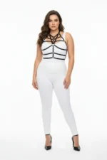 Plus Size Black Women's Harness Elastic Body Accessory - SH349 - Image 2