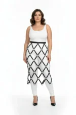 Siyah Halka Detaylı Büyük Beden Deri Etek SH410