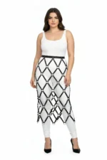 Siyah Halka Detaylı Büyük Beden Deri Etek SH410 - Image 2