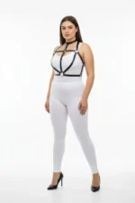 Plus Size Black Women's Harness Set Sexy Leather with Ring Detail - SH434 - Image 2