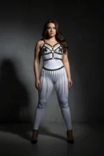 Zincir Detaylı Siyah Büyük Beden Deri Etek ve Aksesuar SH496 - Image 4