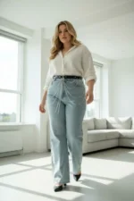 Plus Size Black Women's Belt with Multiple Chain Details Combination Accessory - SH512 - Image 2