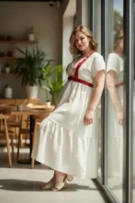 Plus Size Red Women's Belt, Thick Leather Harness Body Accessory - SH529 - Image 2