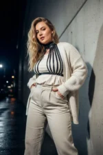 Plus Size Black Women's Belt Body Belt Style Leather Accessory with Ring Detail - SH551 - Image 4