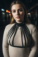 Plus Size Black Women's Belt Body Belt Style Leather Accessory with Ring Detail - SH551 - Image 5