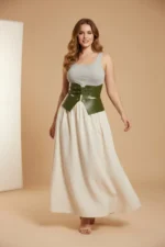 Plus Size Khaki Women's Belt Corset Style Thick Leather Design - SH611 - Image 7