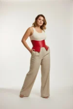 Plus Size Women's Belt Corset Waist Shaper Leather - SH611 - Image 2