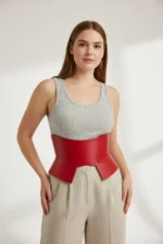 Plus Size Women's Belt Corset Waist Shaper Leather - SH611 - Image 3