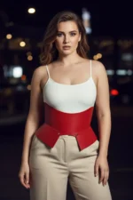 Plus Size Women's Belt Corset Waist Shaper Leather - SH611 - Image 4