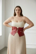 Plus Size Women's Belt Corset Waist Shaper Leather - SH611 - Image 7