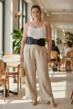 Plus Size Black Women's Belt Wide Corset Style Three Buckle - SH618