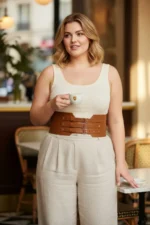 Plus Size Women's Belt Three Buckle Wide Corset Waist Accent - SH618