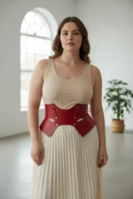 Plus Size Red Women's Corset Belt Waist Shaper Wide Design - SH619 - Image 3