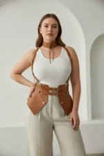 Plus Size Women's Leather Corset Belt Strap Body Accessory - SH622 - Image 8