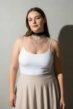 Plus Size Black Women's Belt with Chain Detail Maximalist Design - SH629 - Image 5