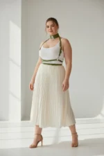 Plus Size Khaki Women's Belt Corset Style with Ring Detail - SH644