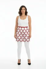 Büyük Beden Halka Detaylı Fileli Deri Harness Etek SH696