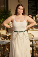 Plus Size Green Women's Belt with Multi-Layer Chain Detail - SH729