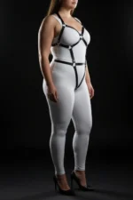 Büyük Beden Siyah Deri Halka Detaylı Body Harness Vücut Aksesuarı SH759 - Image 3