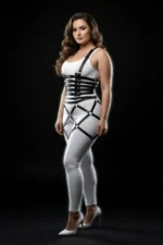 Büyük Beden Siyah Halka Detaylı Deri Etek Harness Vücut Aksesuarı SH785 - Image 3