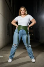 Plus Size Khaki Women's Belt Corset Style with Tassel Detail - SH788 - Image 3